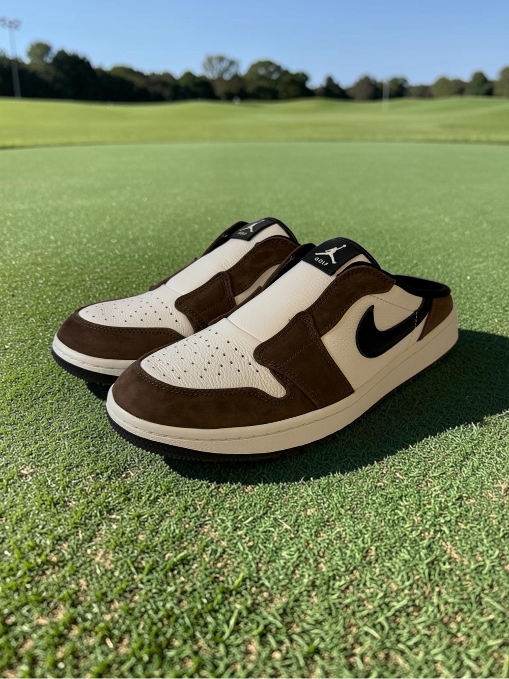 Jordan Mule Loafer in Brown, White & Black